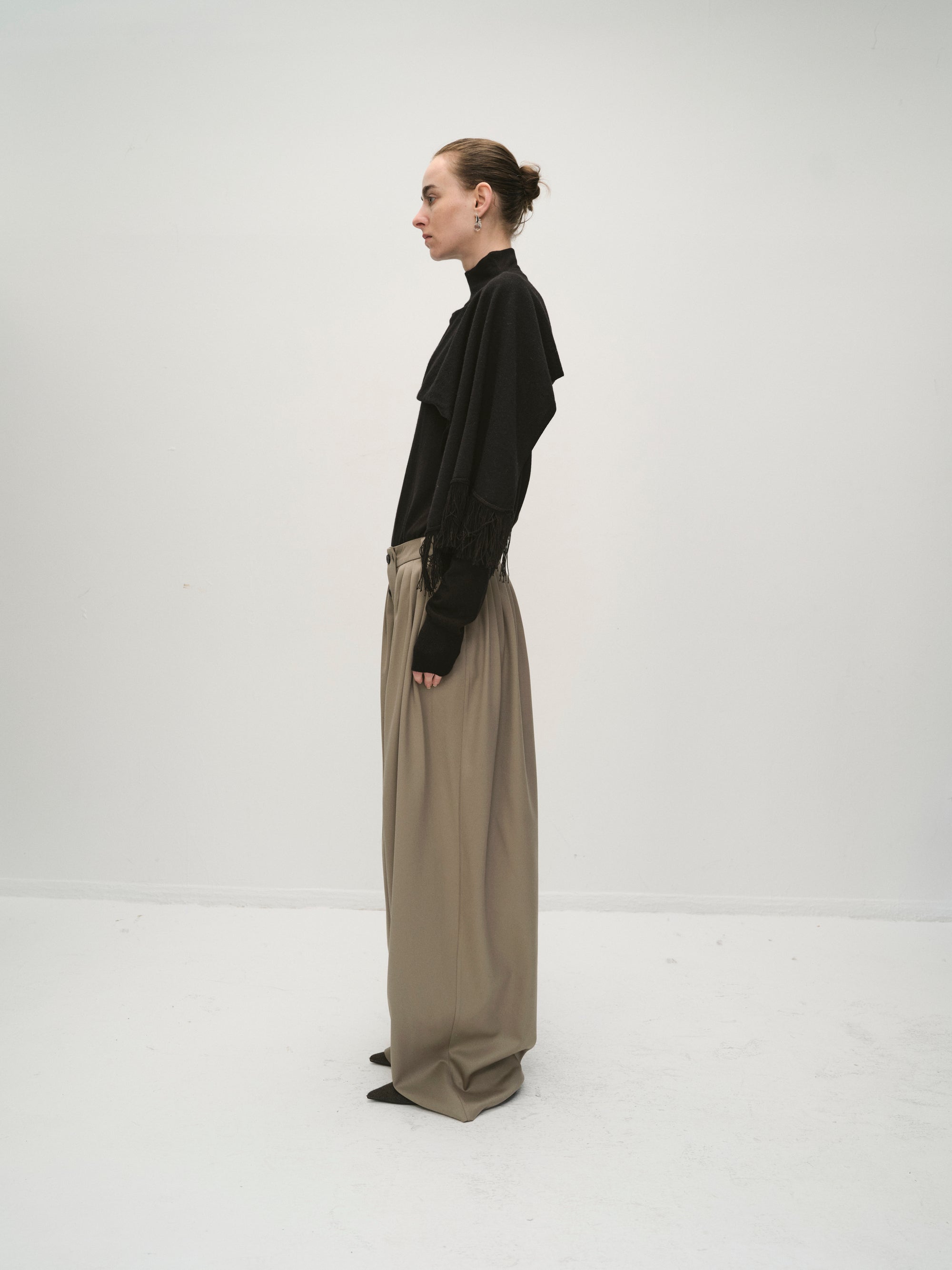 Larissa pleated wool trousers