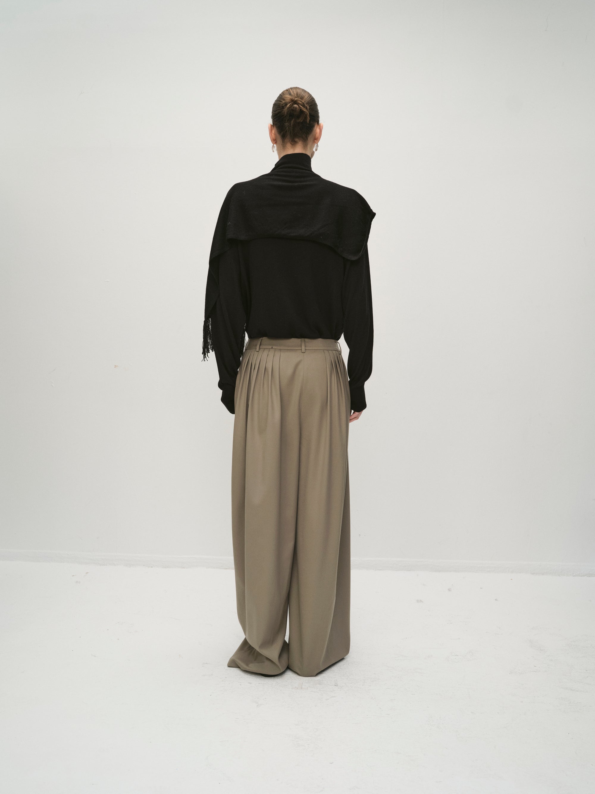 Larissa pleated wool trousers