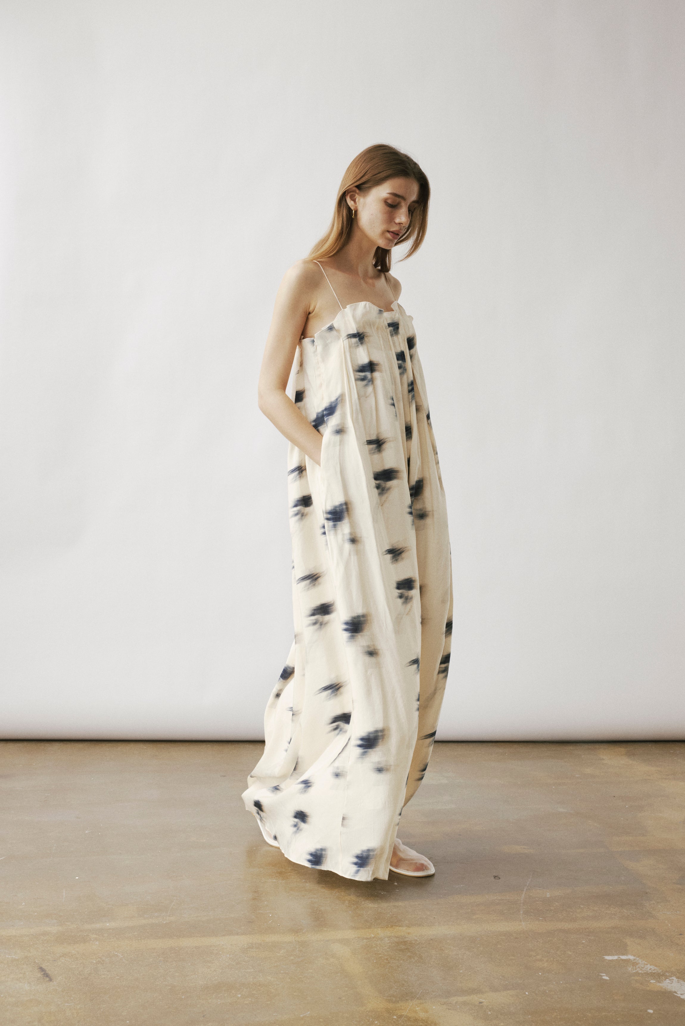 Nili gathered long dress