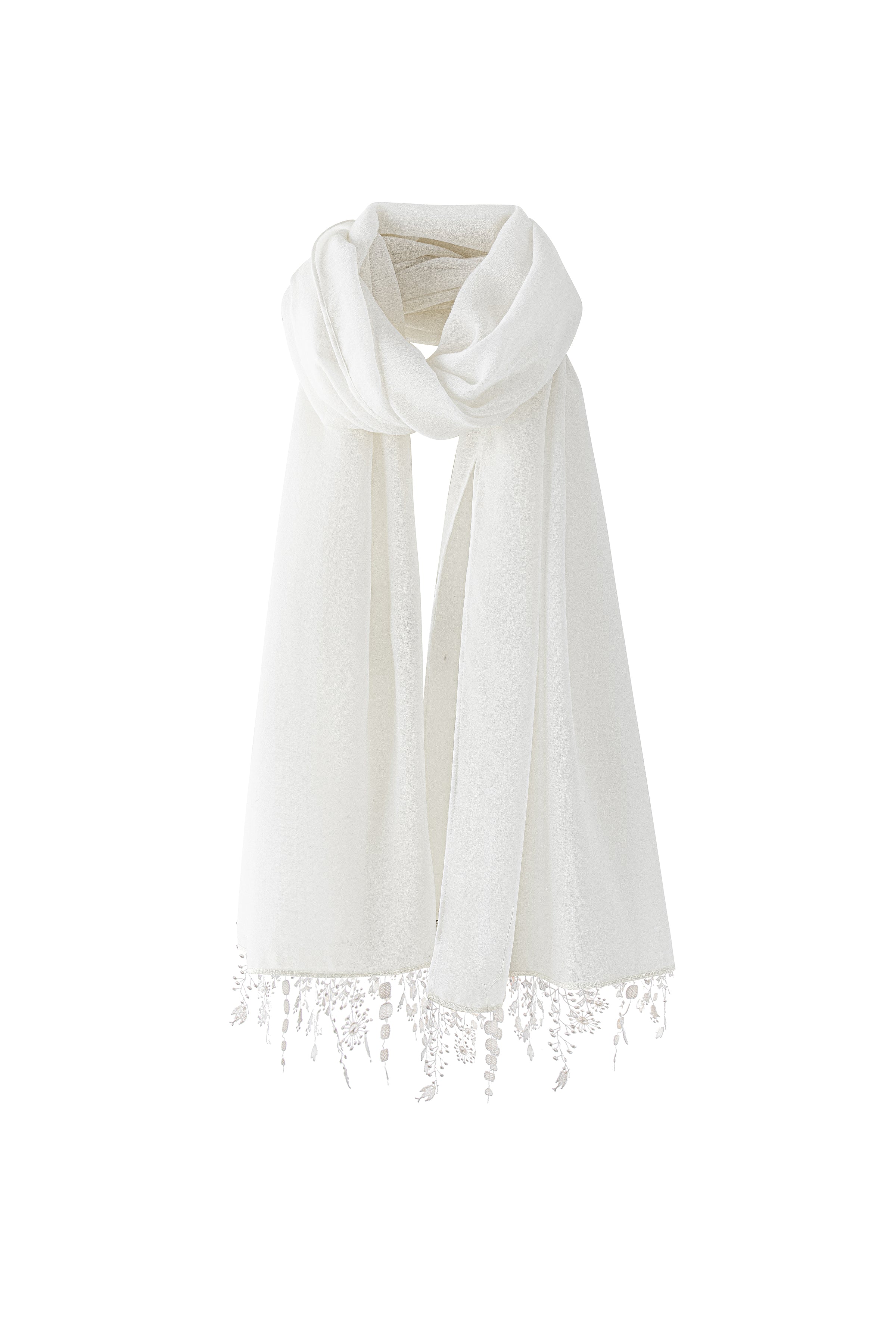 Cerise lace scarf