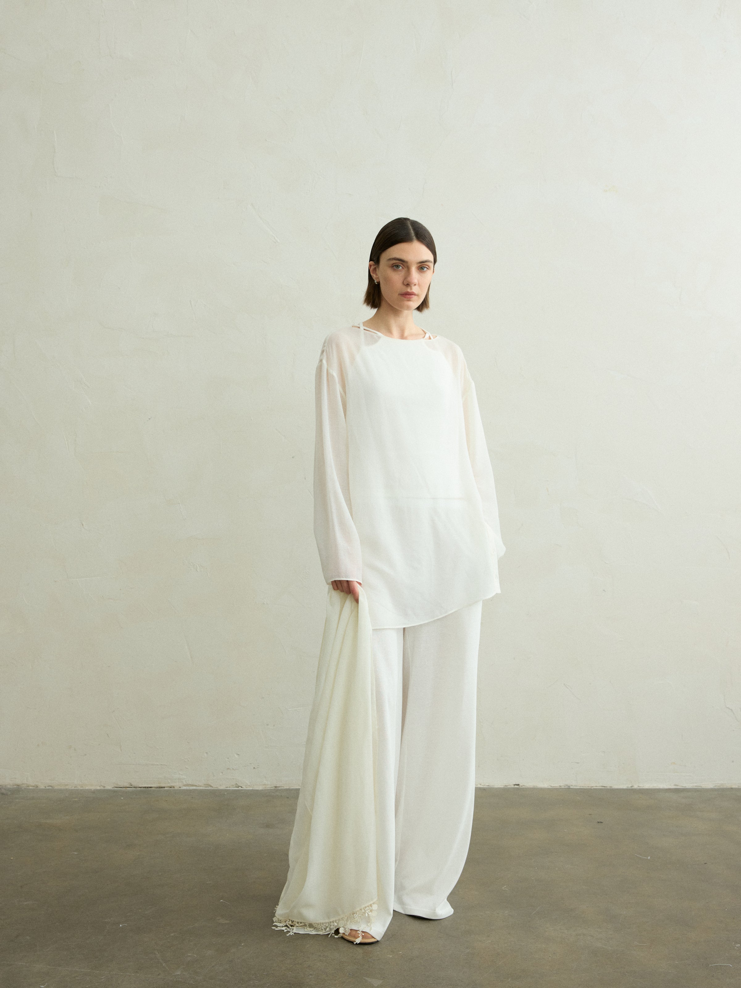 Berta wool sheer top