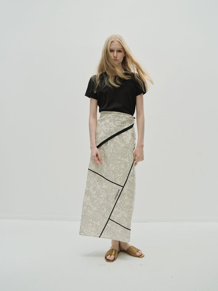 Roma silk skirt