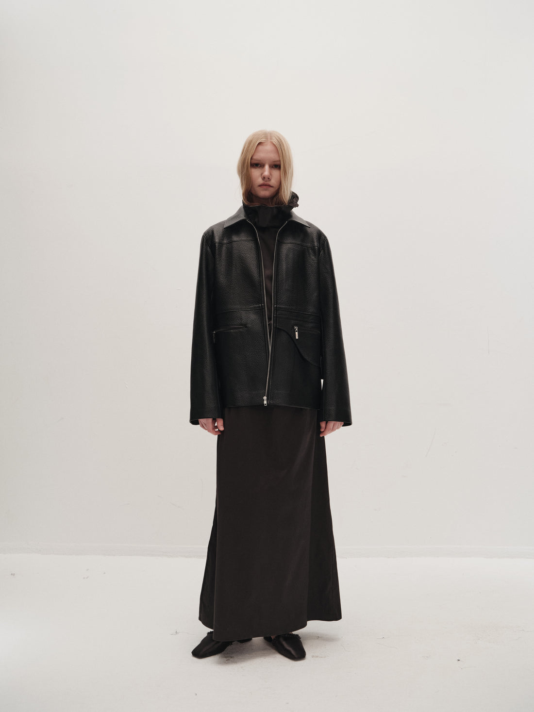 Cosmo midi leather jacket