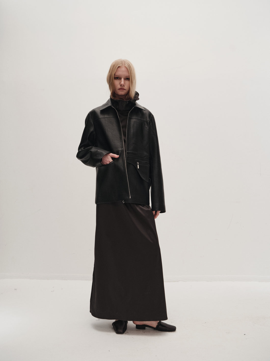 Cosmo midi leather jacket