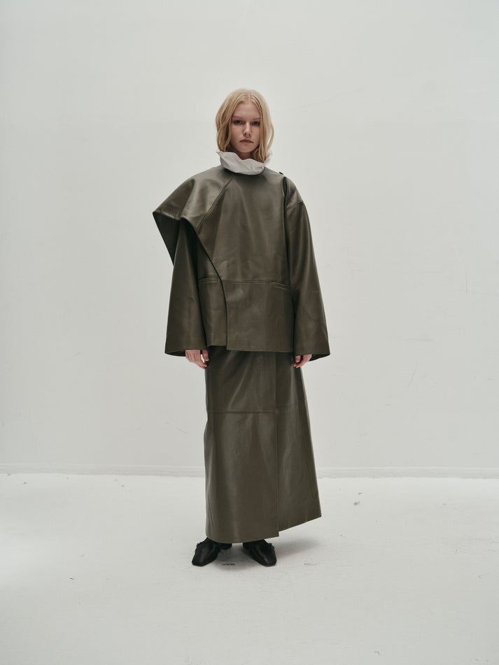 Araki leather skirt