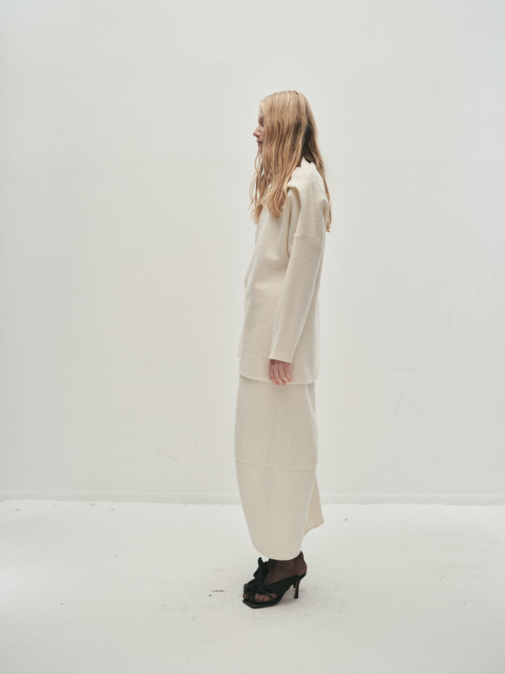 Rhea folded neckline blouse