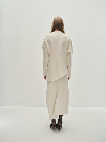 Rhea folded neckline blouse