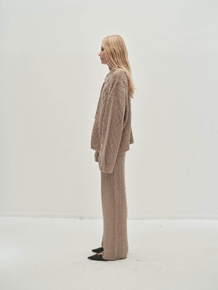 Rhea cable knit trousers