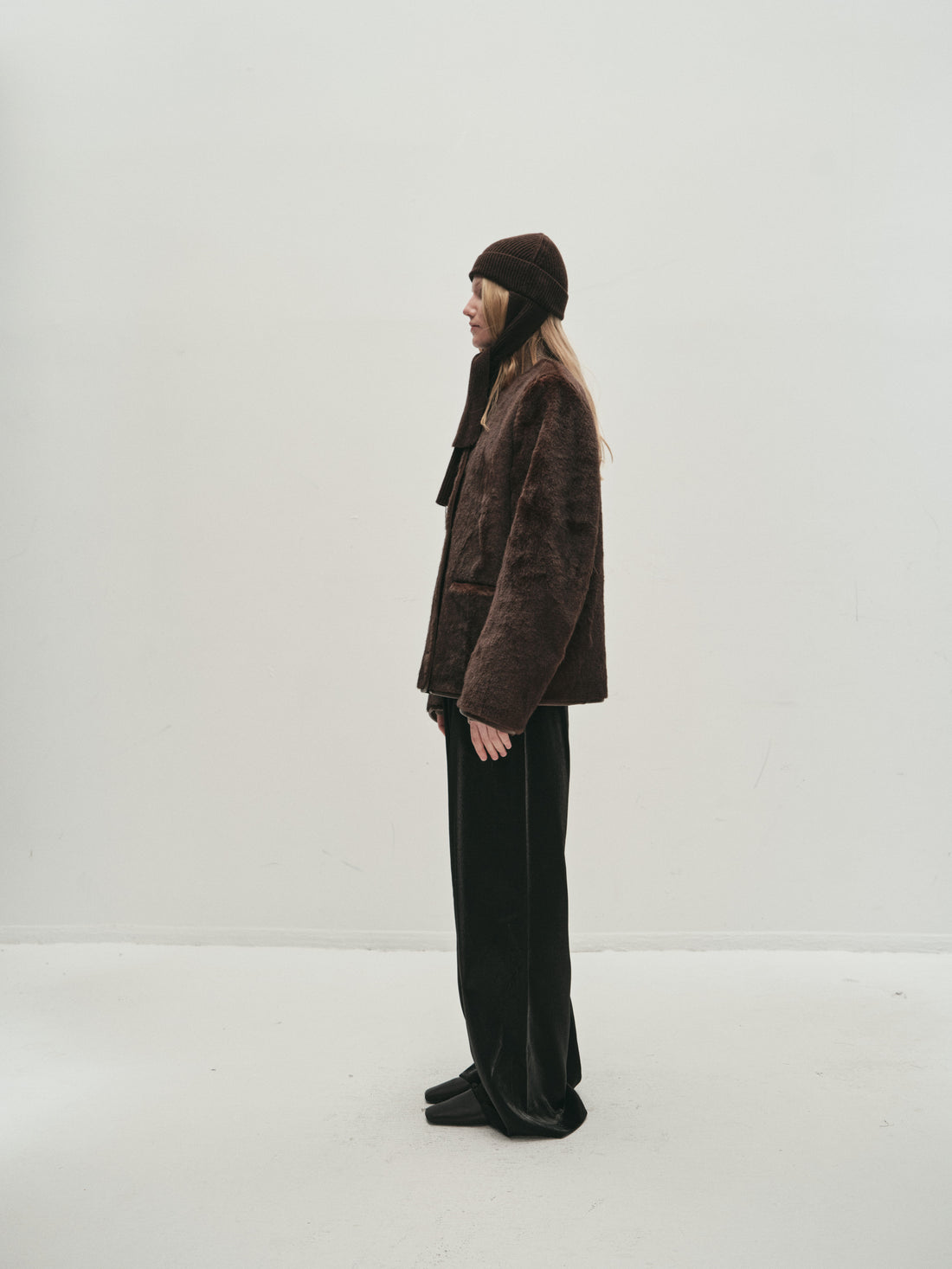 Araki midi fur coat