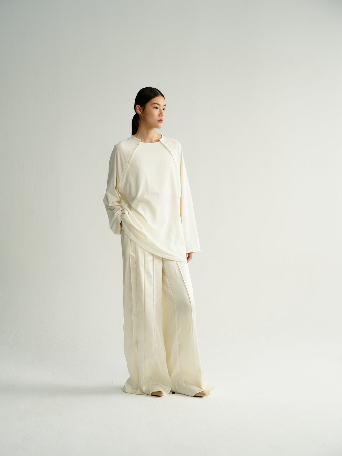 Alma satin trousers
