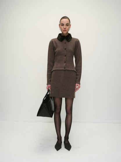 Tatiana cardigan with fur