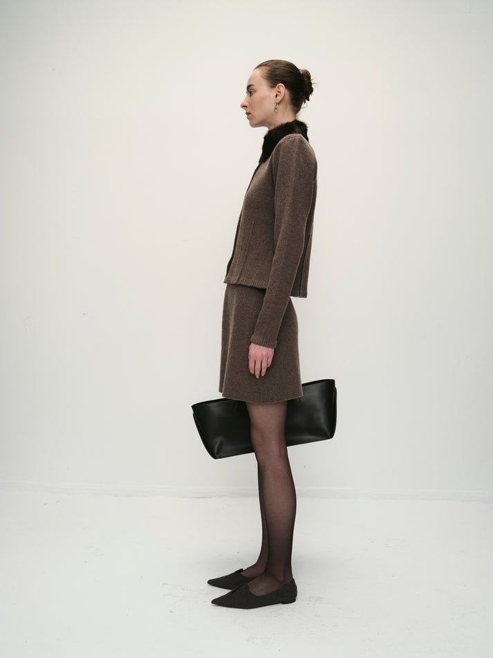Tatiana cardigan with fur
