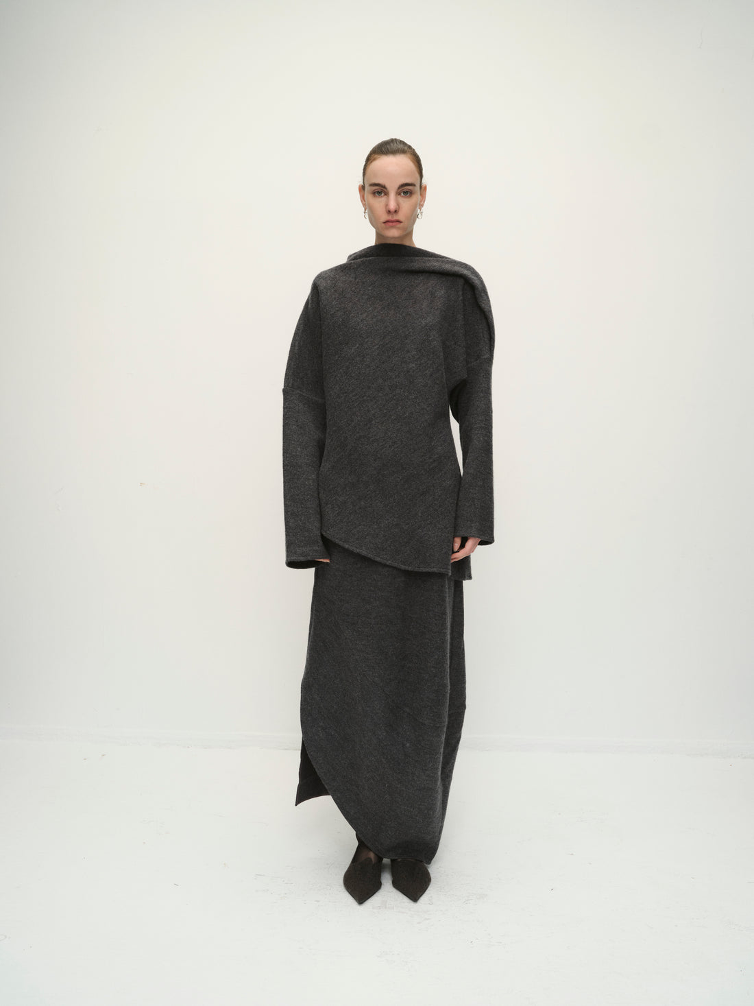 Rhea folded neckline blouse