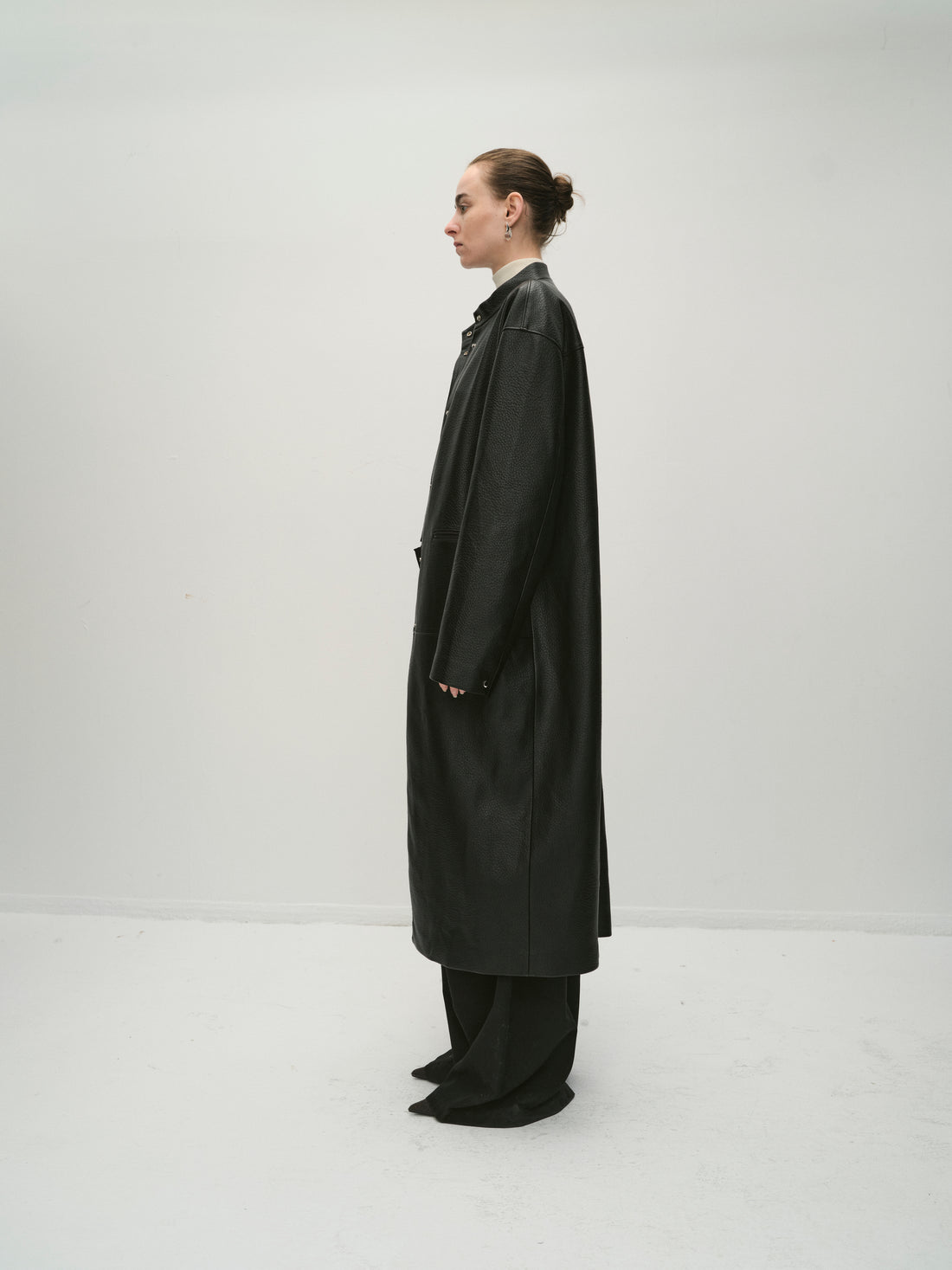 Cosmo long leather jacket