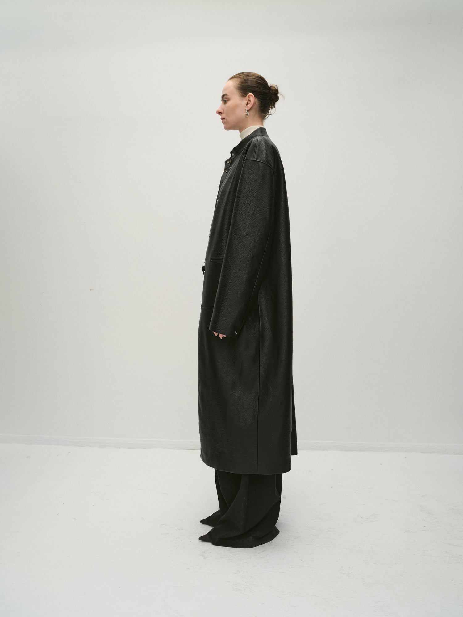 Cosmo long leather jacket
