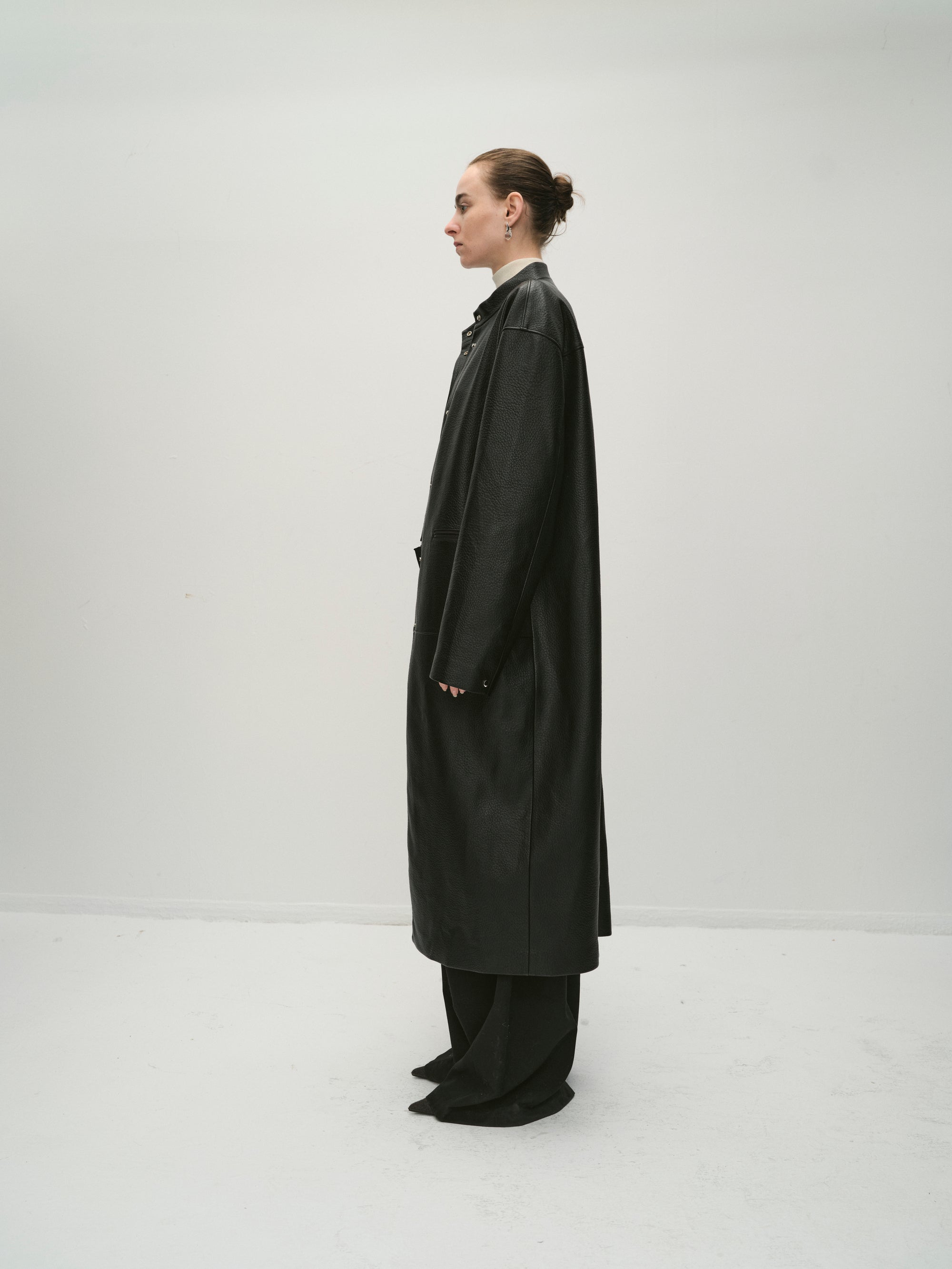 Cosmo long leather jacket