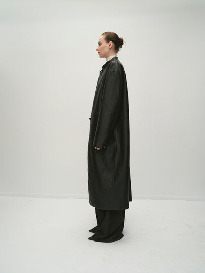 Cosmo long leather jacket
