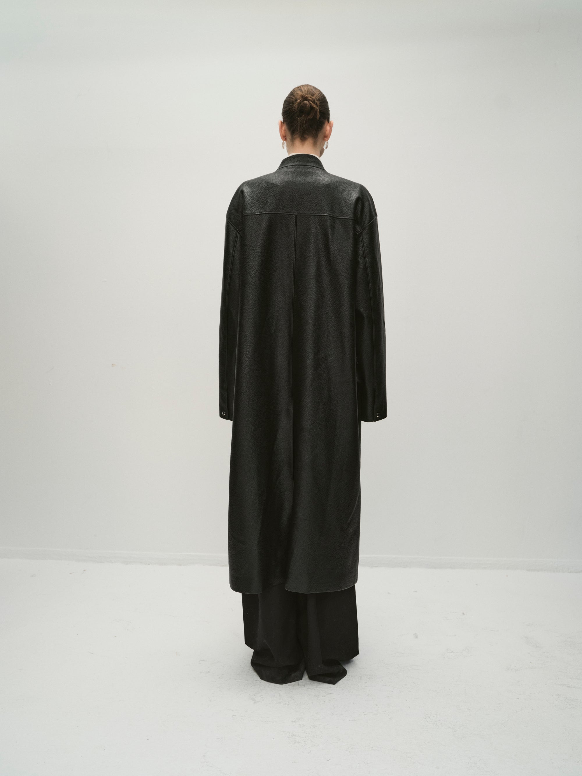 Cosmo long leather jacket