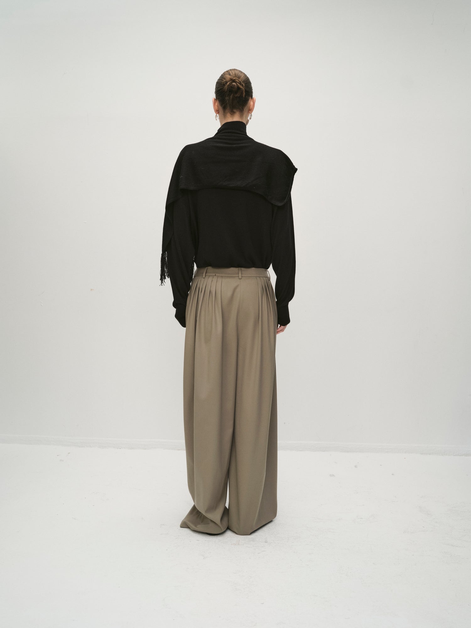 Larissa pleated wool trousers