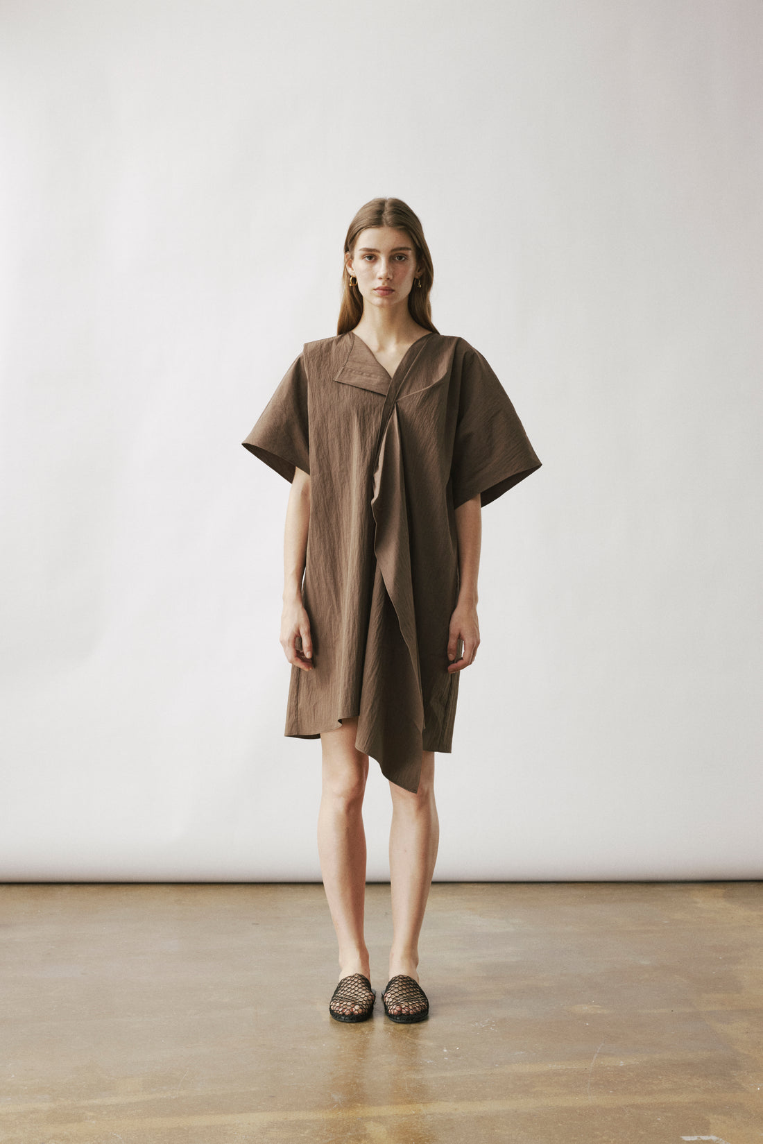 Avana pleat midi dress