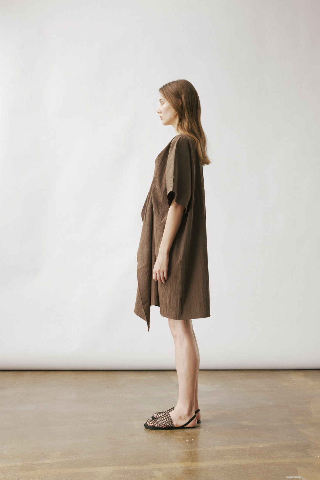 Avana pleat midi dress