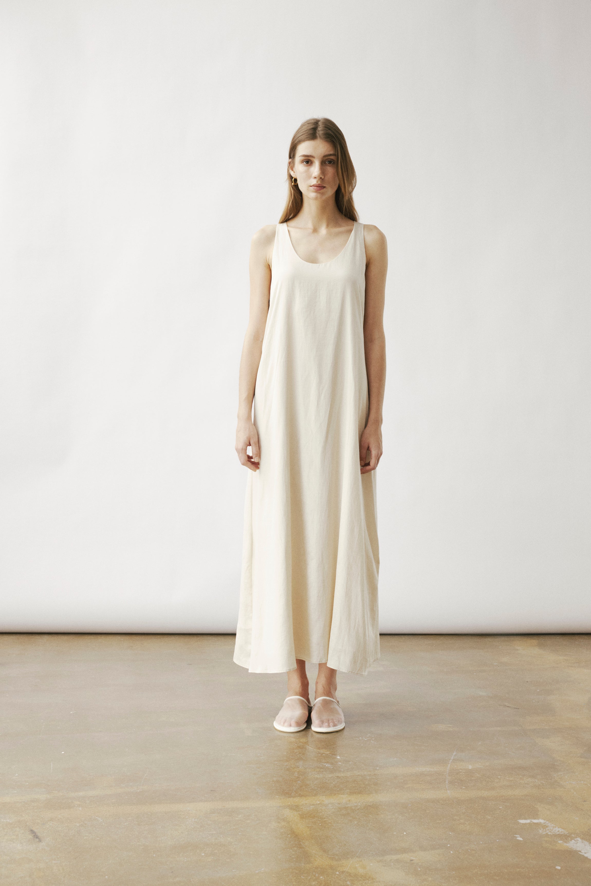 Kalida satin linen dress