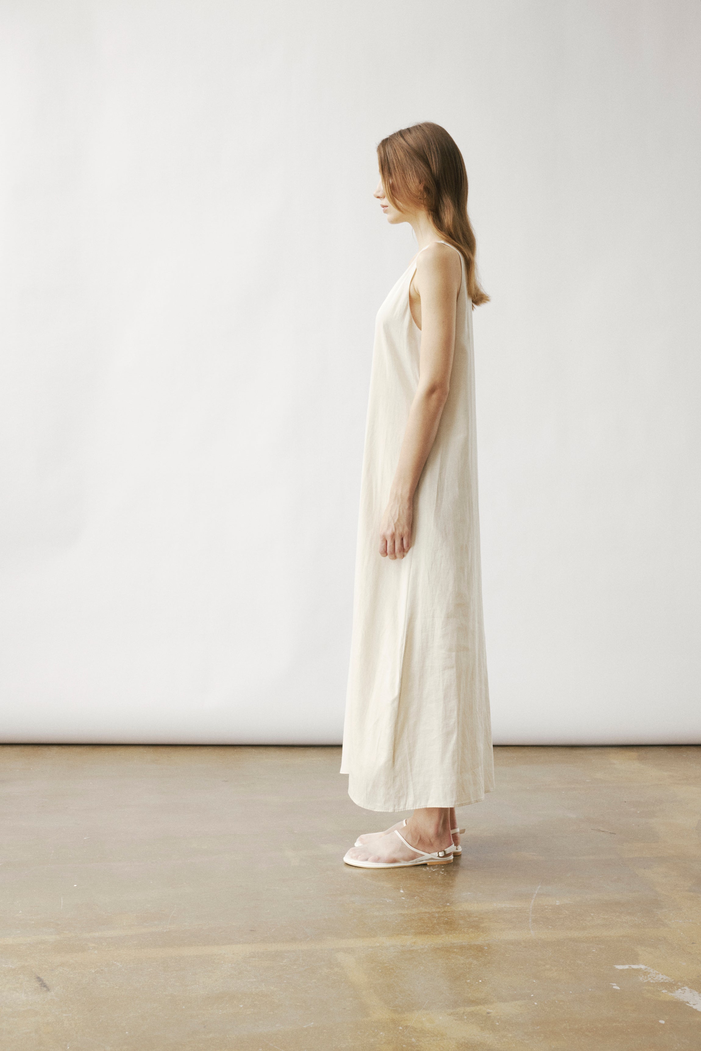 Kalida satin linen dress
