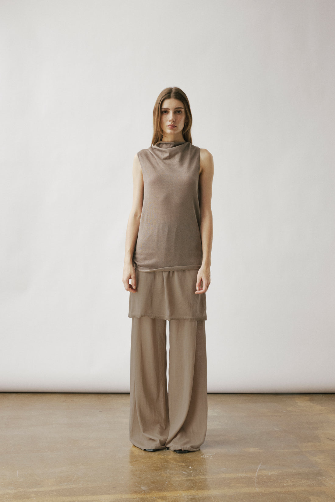 Eos open back knit tank