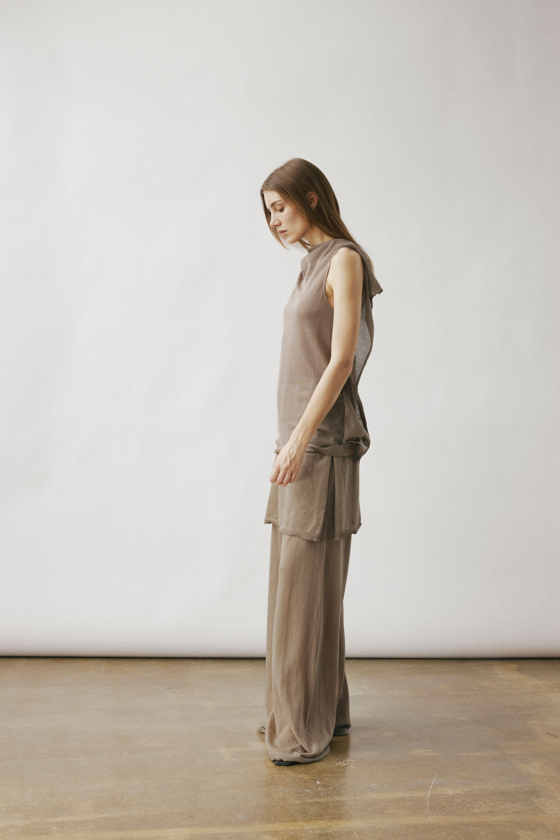 Eos open back knit tank