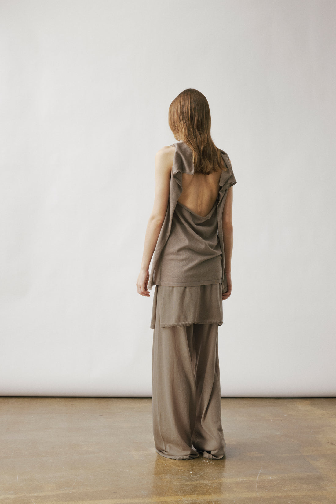 Eos open back knit tank