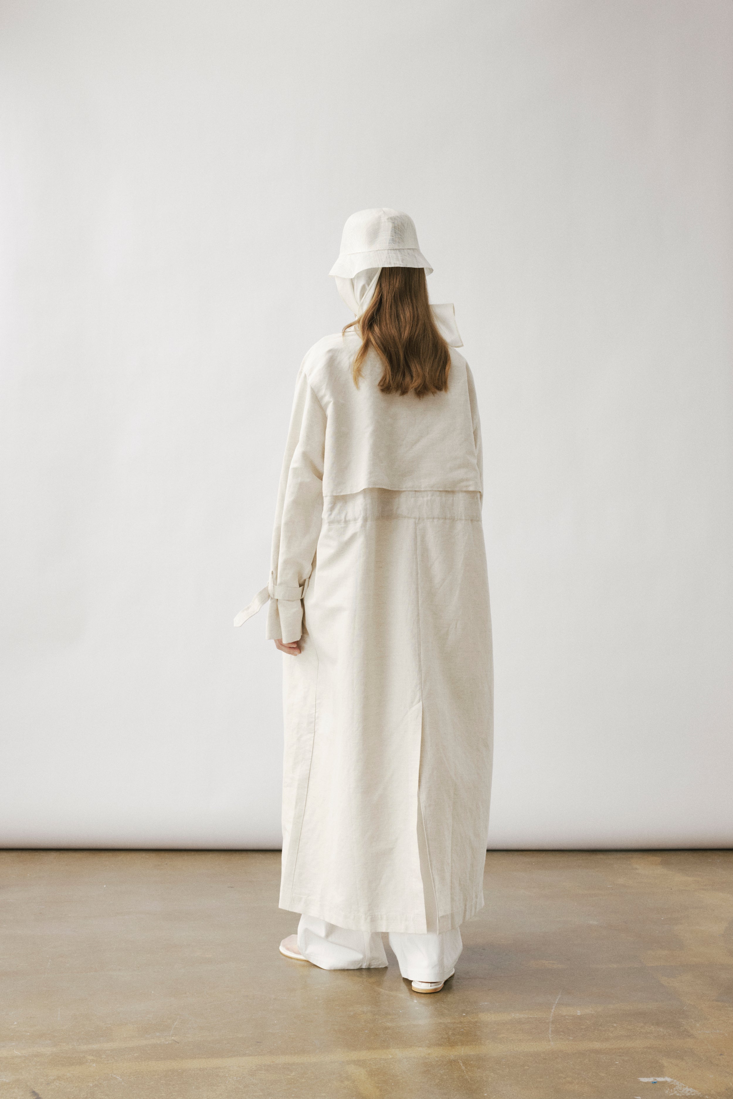 Nili linen silk trenchcoat