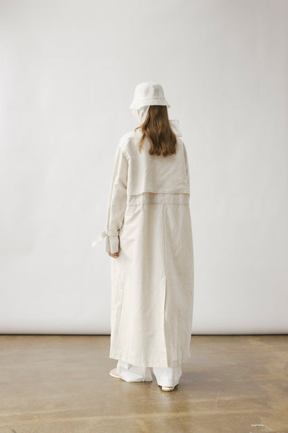Nili linen silk trenchcoat