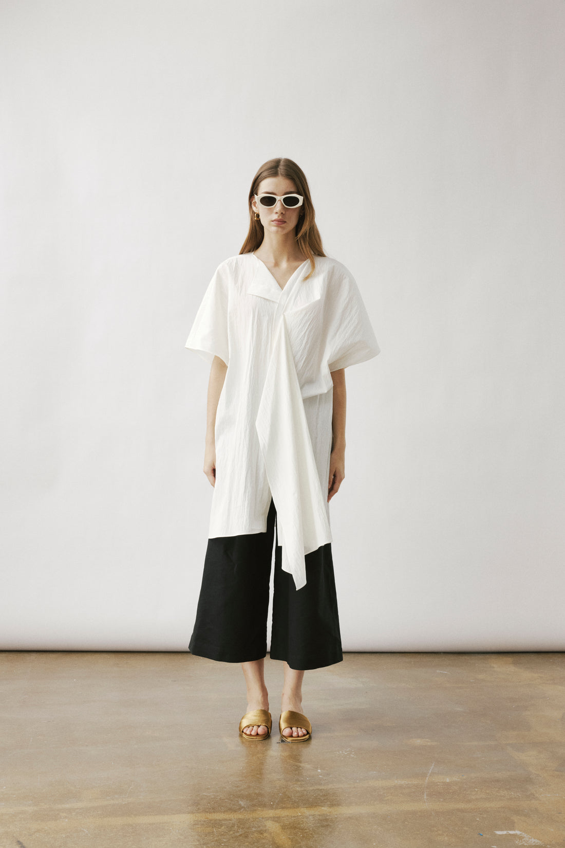 Avana pleat midi dress