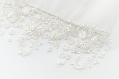 Cerise lace scarf