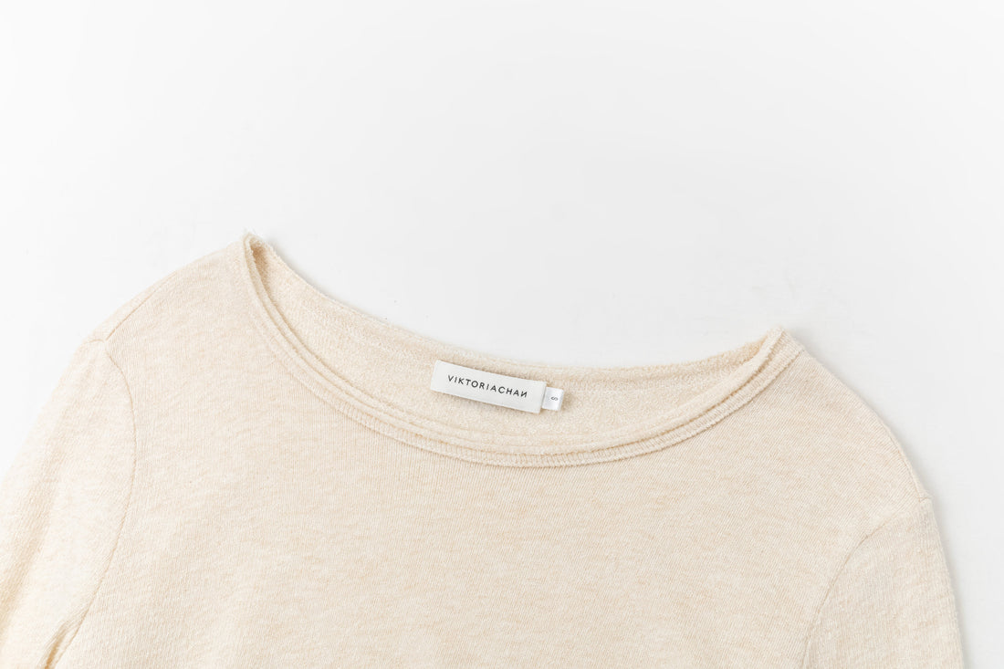Aven fold jersey top