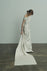 Melanie structured silk and wool gown