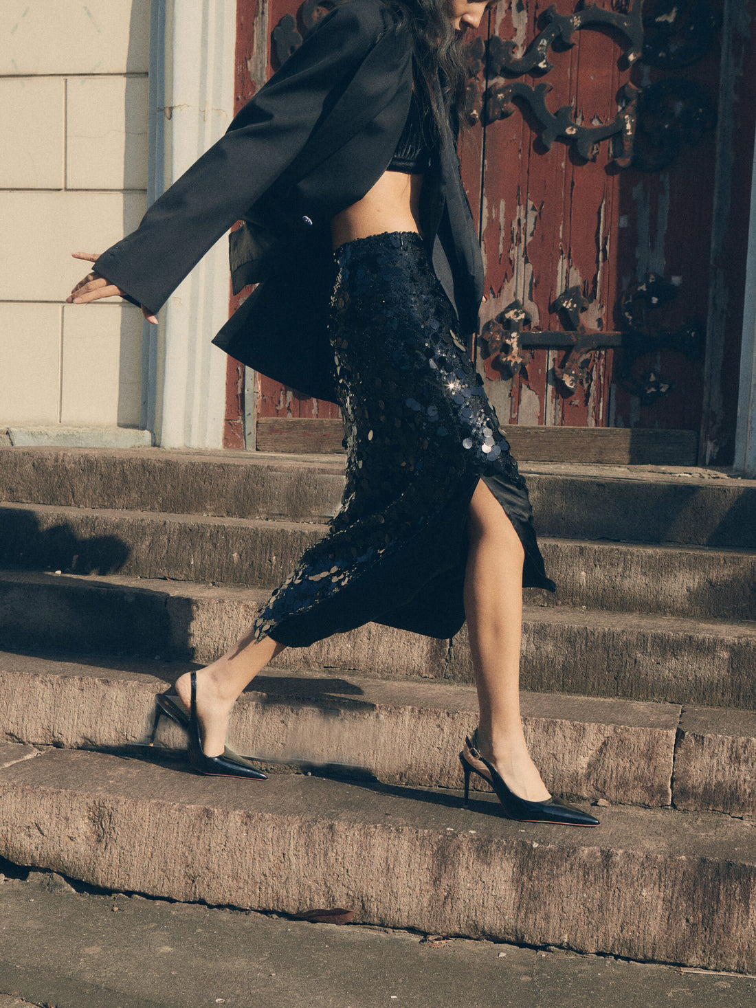 Gelina sequin skirt