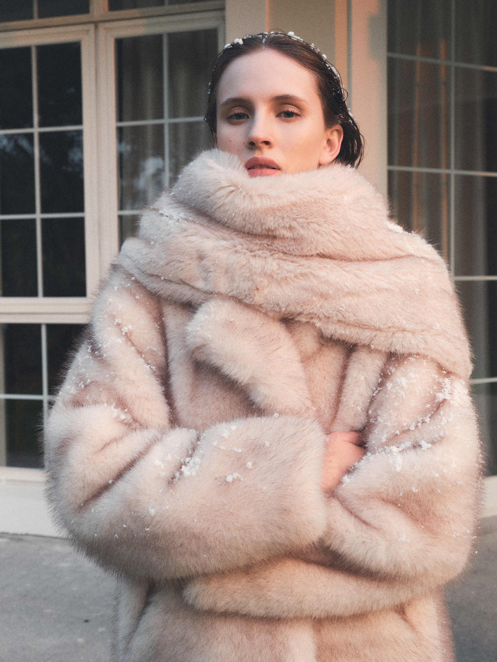 Pamira midi fur coat