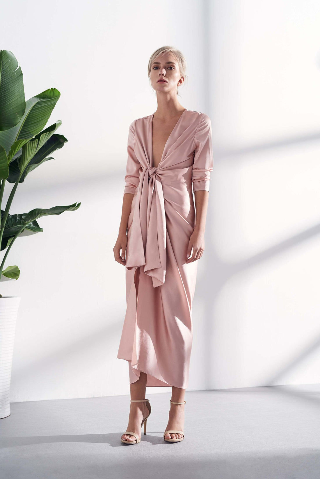 Lova midi draped dress