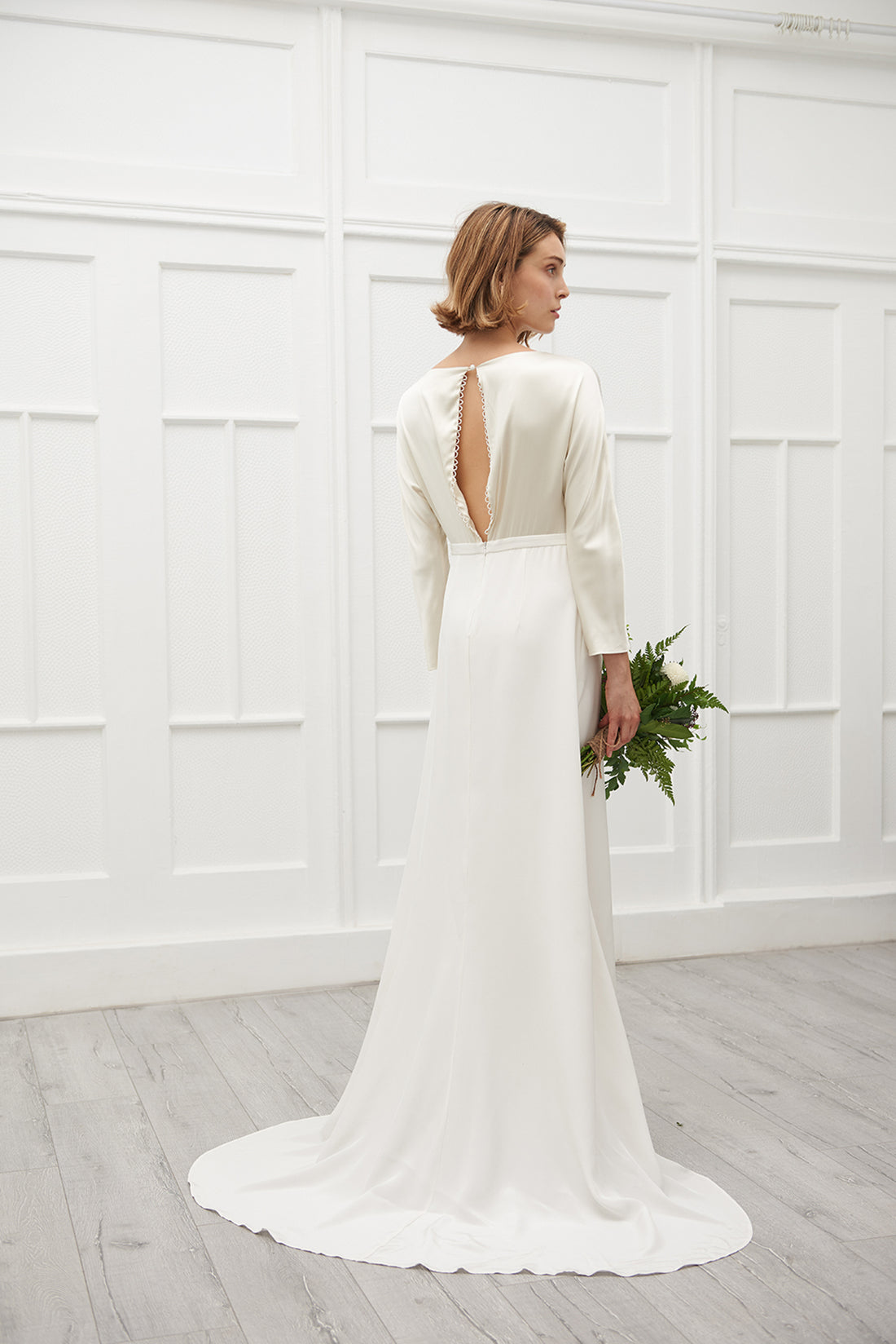 Sandra mixed wedding gown