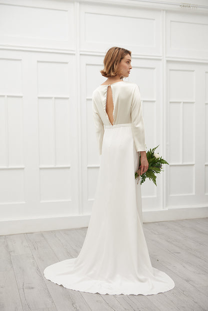 Sandra mixed wedding gown