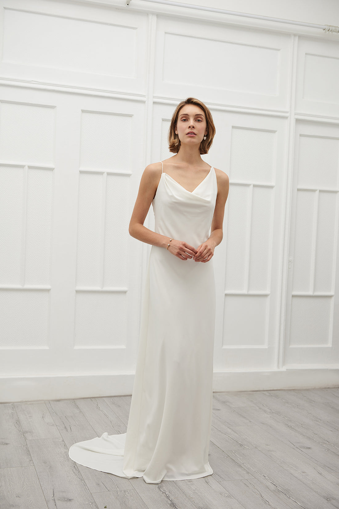 Belle asymmetric wedding gown