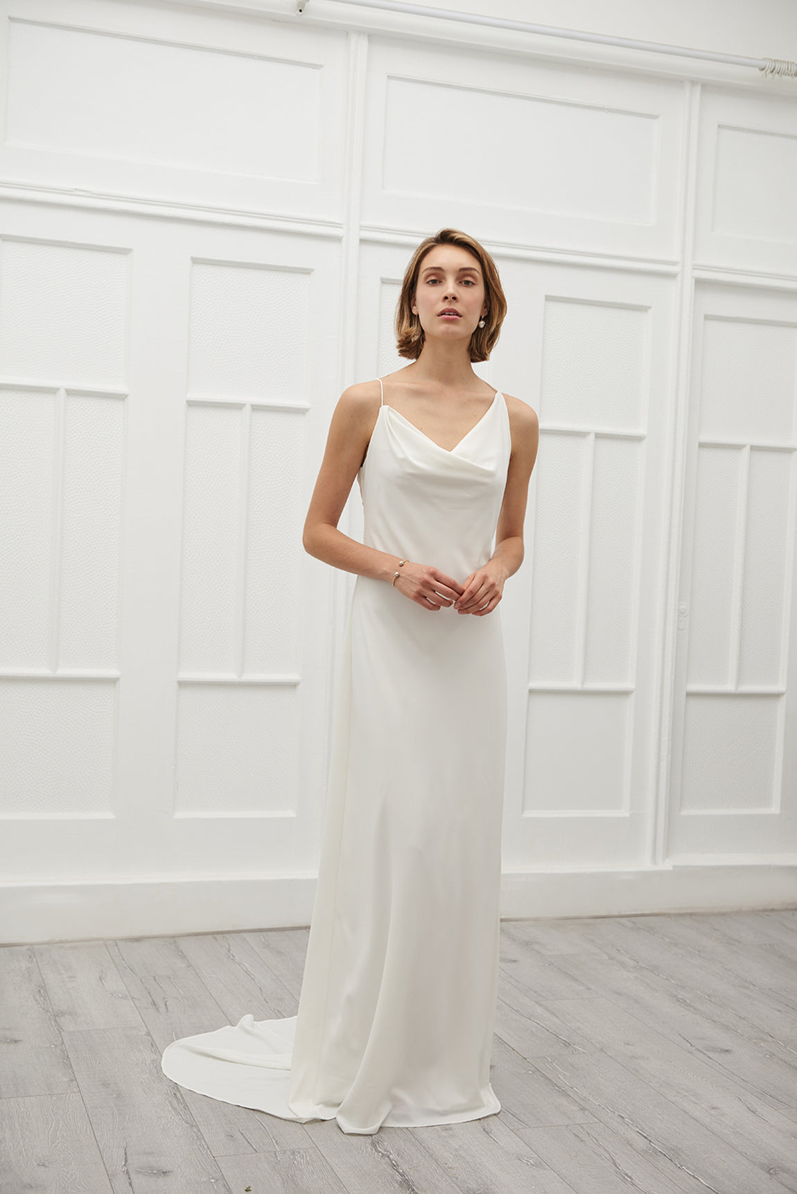 Belle asymmetric wedding gown