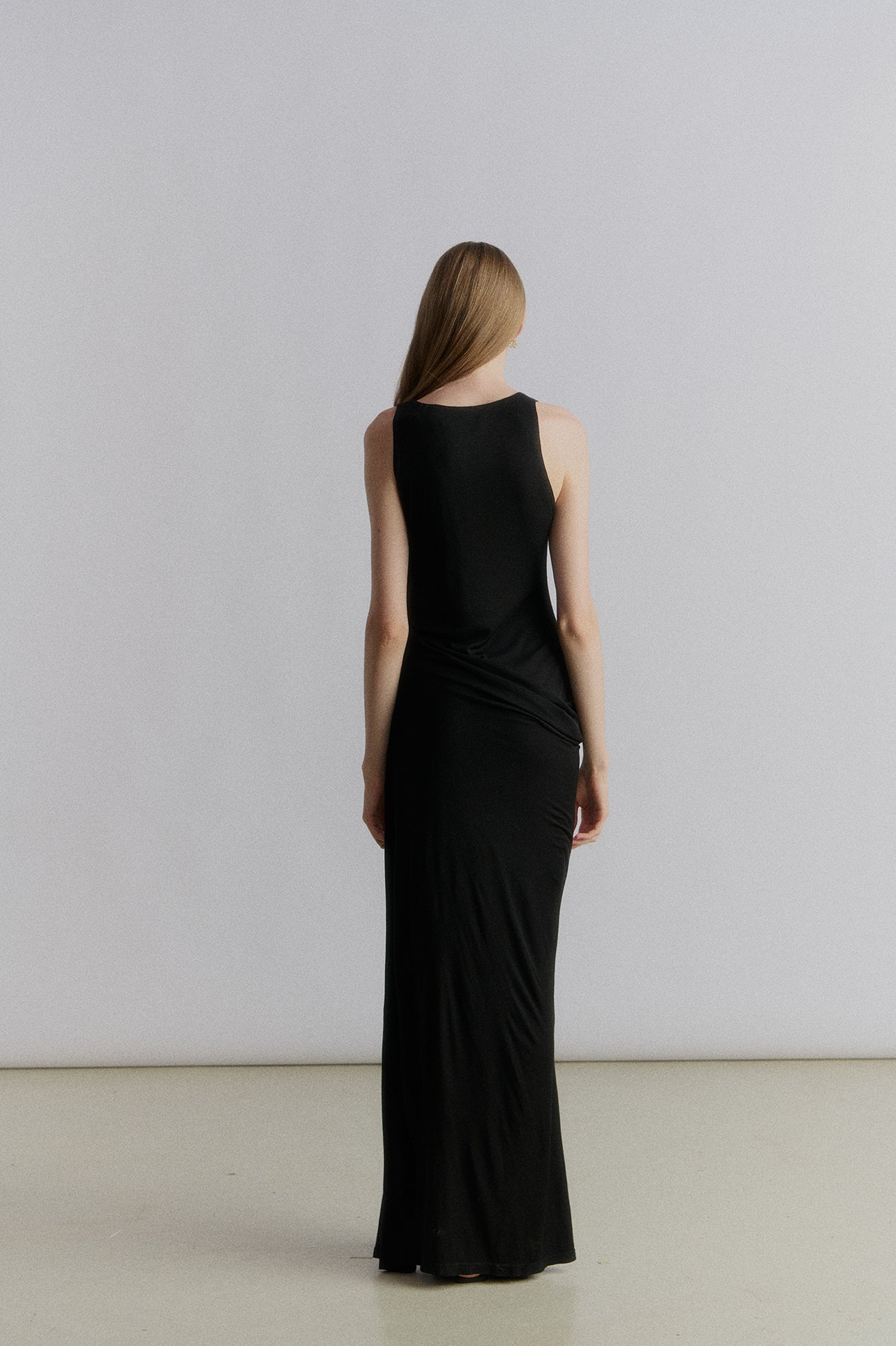 Carwen jersey draped dress