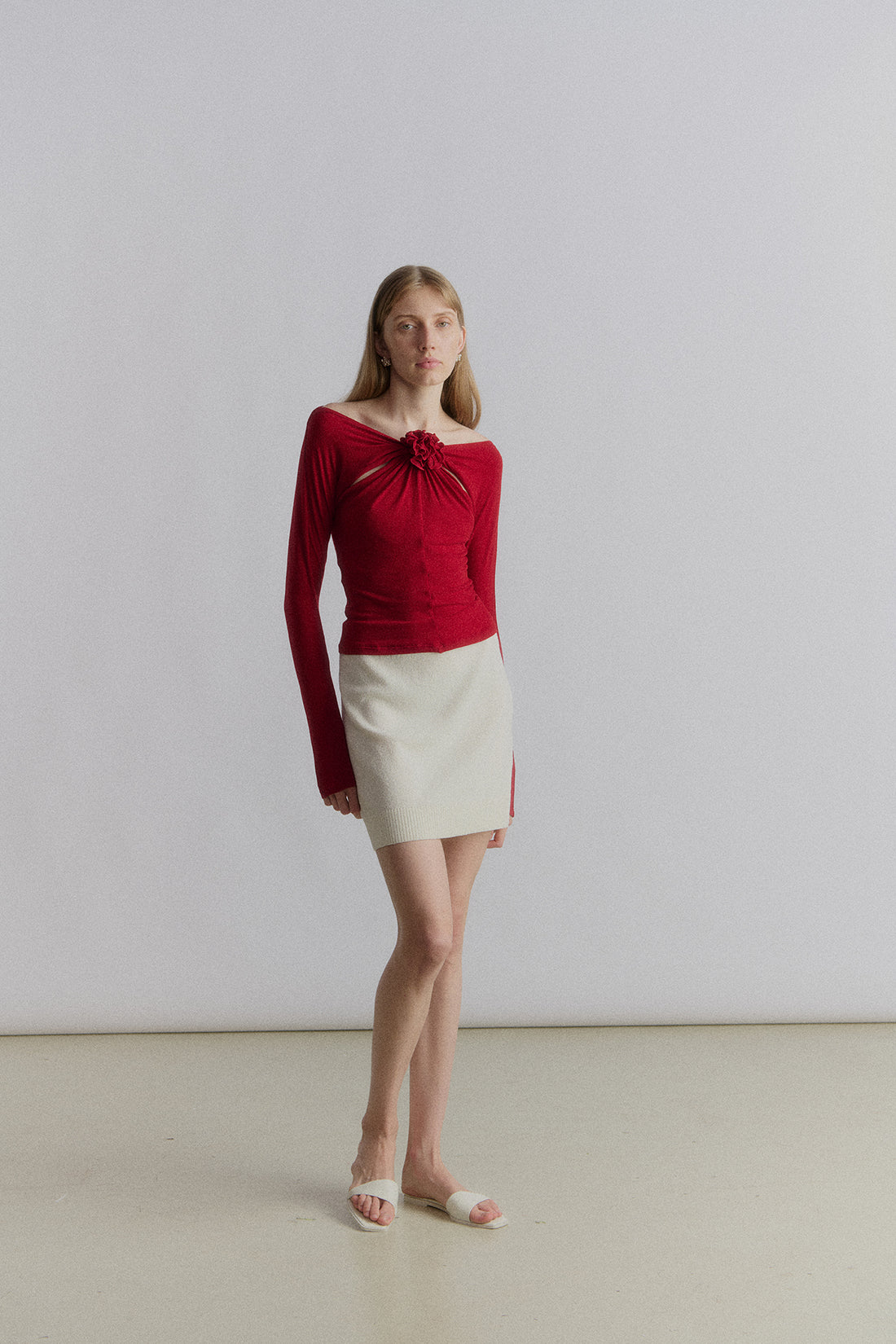 Lou flower top with sleeves