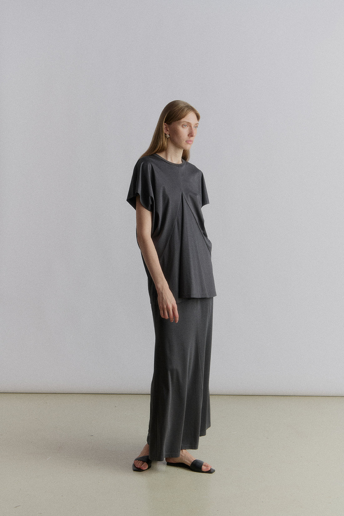 Lou draped jersey skirt