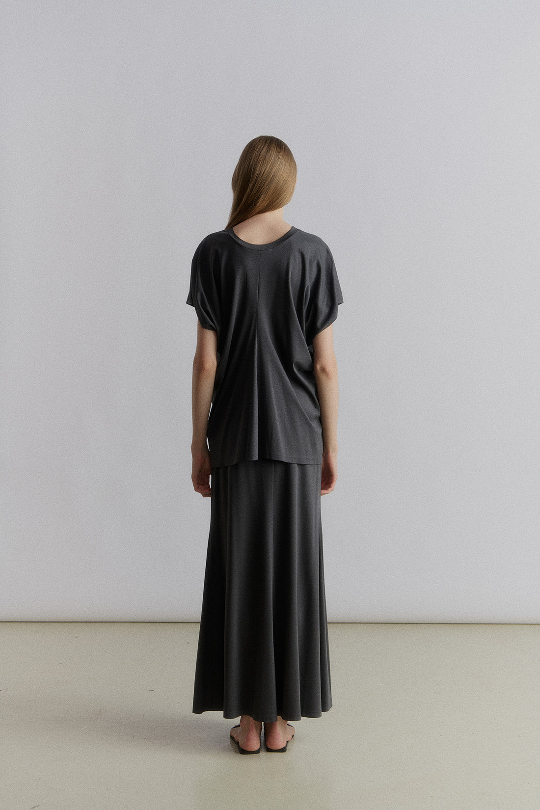 Lou draped jersey skirt