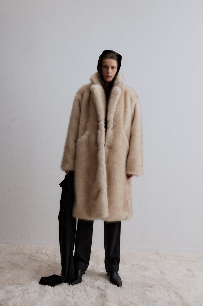 Pamira midi fur coat