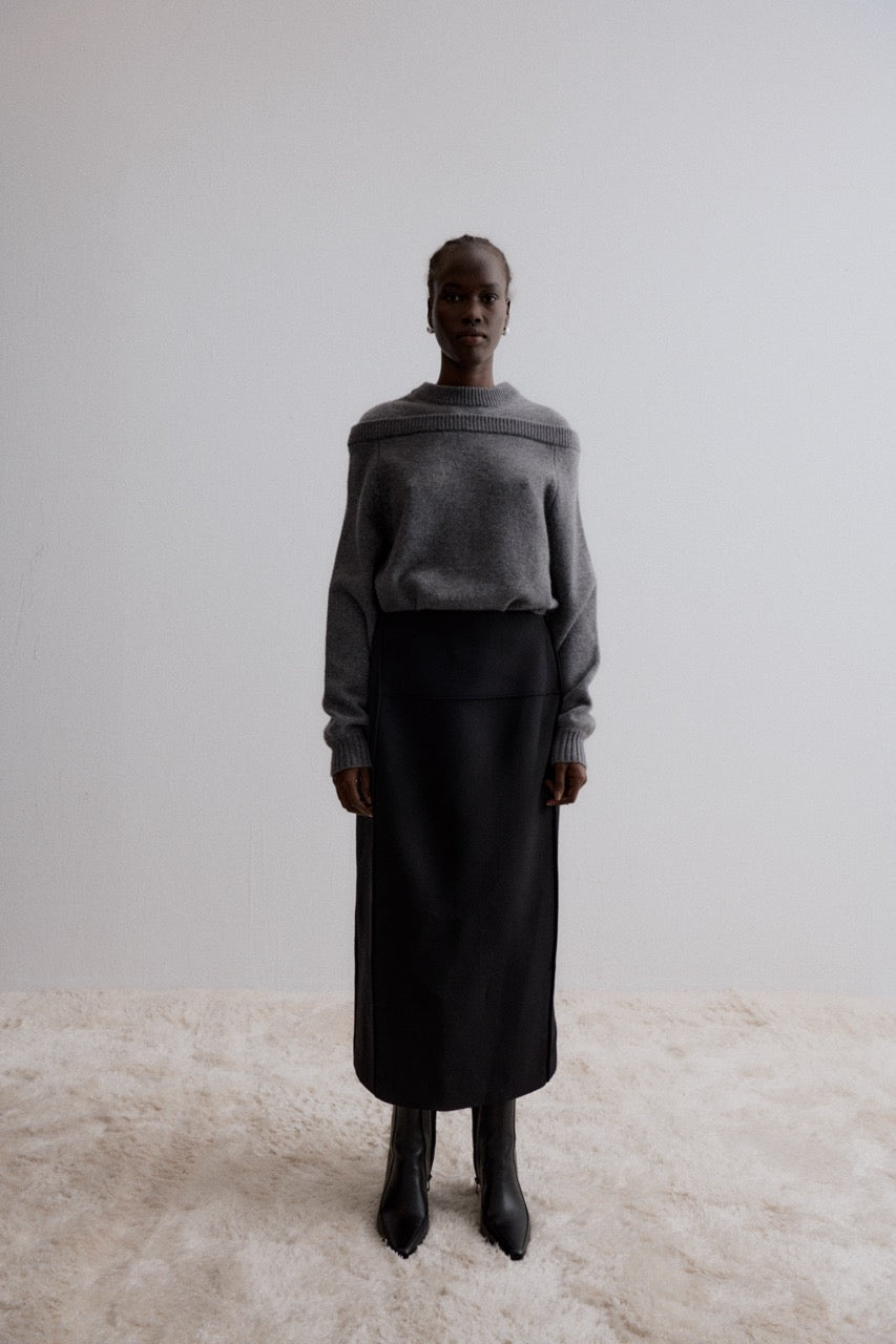 Atlas doubled neck knit