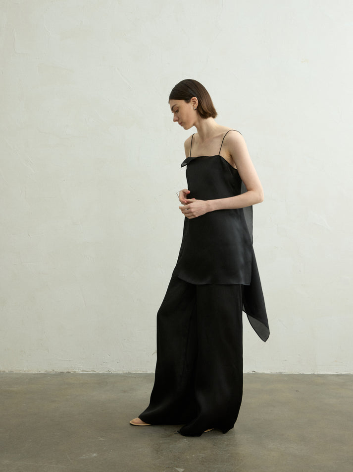 Camille silk wide trousers